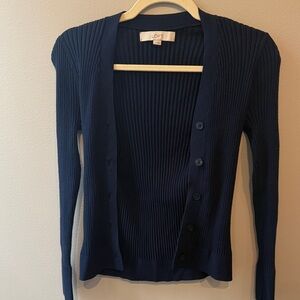 LOFT Women's Navy Blue Cardigan